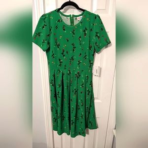 Bright green LuLaRoe Amelia dress